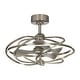 preview thumbnail 5 of 7, 27-inch Satin Nickel 3-Blade Chandelier LED Ceiling Fan with Remote