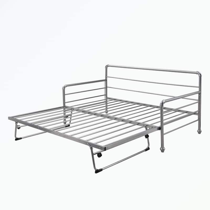 Twin Size Daybed with Adjustable Trundle