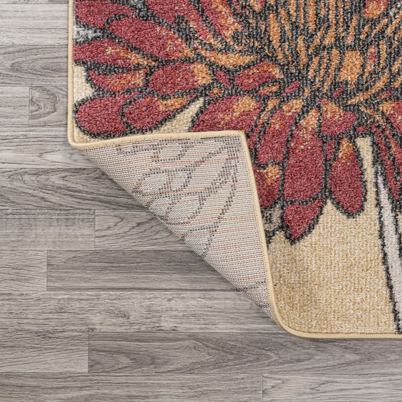 JONATHAN Y Pastello Modern Botanical Wildflower Area Rug