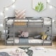 preview thumbnail 2 of 34, Multi-Functional Bunk Bed with 2 Built-in Ladder, Solid Wood Bed Frame, Low Bunk Beds with Safety Guardrail for Kids Boys Girls