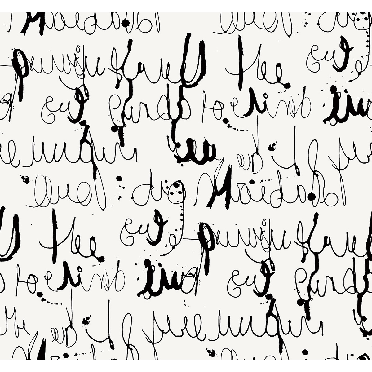 Seabrook Designs Theobald Calligraphy Unpasted Wallpaper