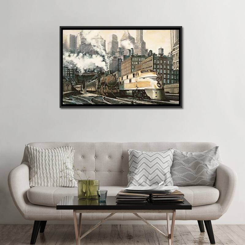 iCanvas "The Station, Chicago" by Matthew Daniels Framed