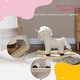 preview thumbnail 3 of 8, Rocking Horse, Plush Ride on Unicorn with Realistic Sound, Wooden Base, Toddler Rocking Horse for 2-4 Years, White