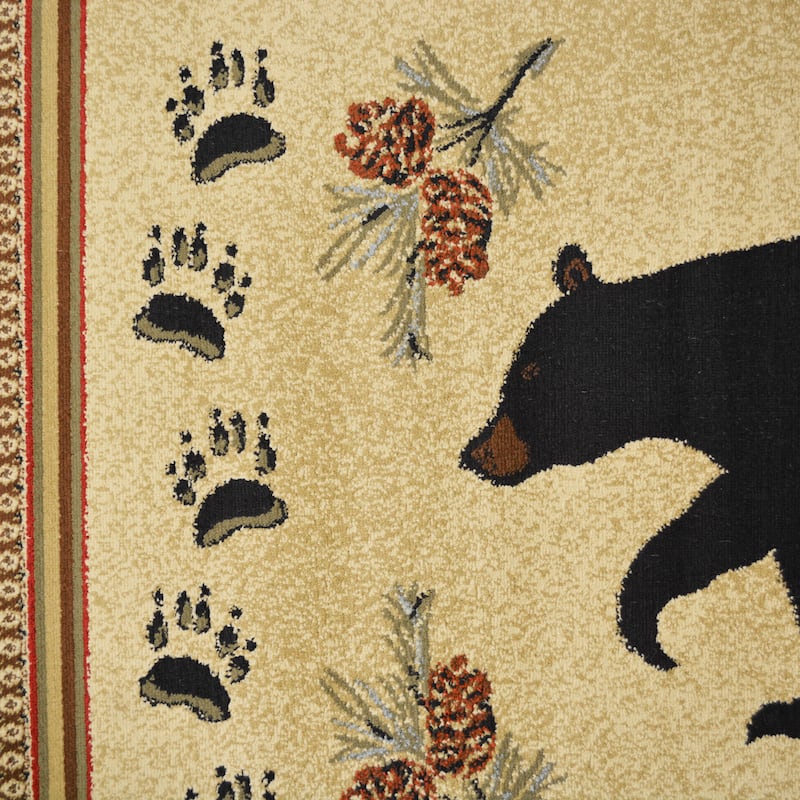 Mayberry Hearthside Woodlands Bear Lodge Area Rug