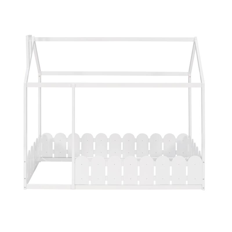 Twin Pinewood Playhouse Bed Frame with Roof