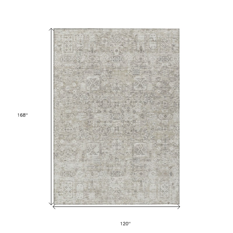 HomeRoots Floral Transitional Rectangle Outdoor Rug
