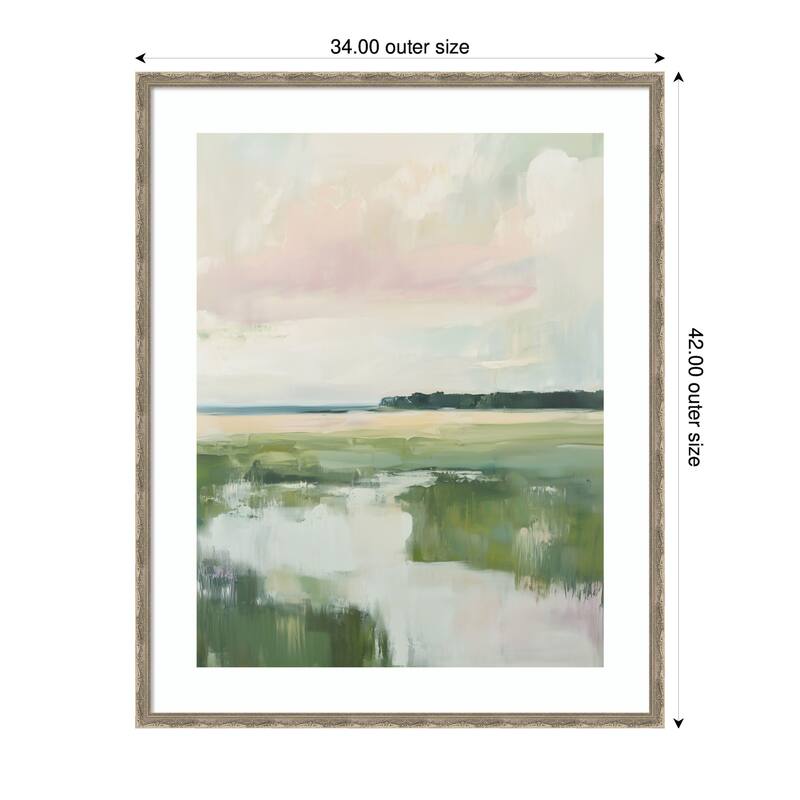 Kate and Laurel Framed Art Pastel Horizon I by Amy Lighthall