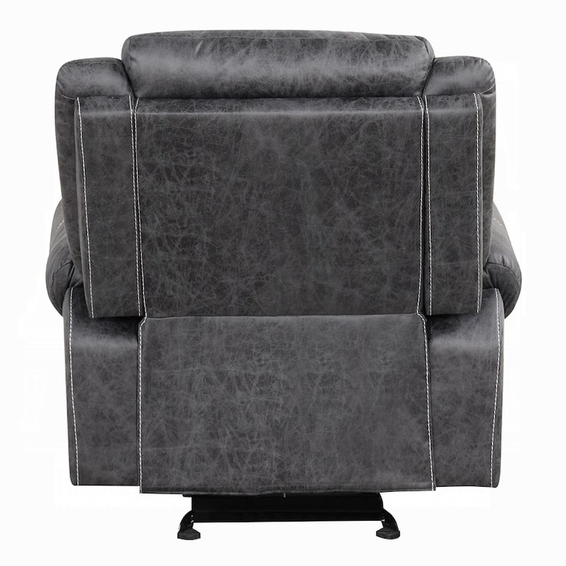 Hesy Power Motion Recliner Chair, USB Ports, Soft Dark Gray Microfiber