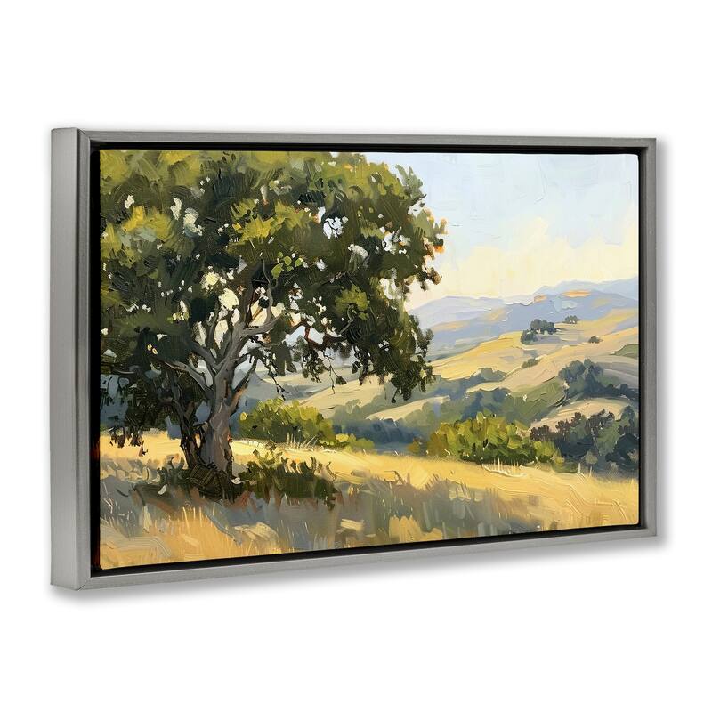 Stupell On The Hilltop Scenery Framed Floater Canvas Wall Art Design By LSR Creative Studio