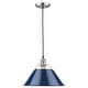 preview thumbnail 8 of 9, Golden Lighting Orwell Single Light 14" Wide Pendant in Pewter with