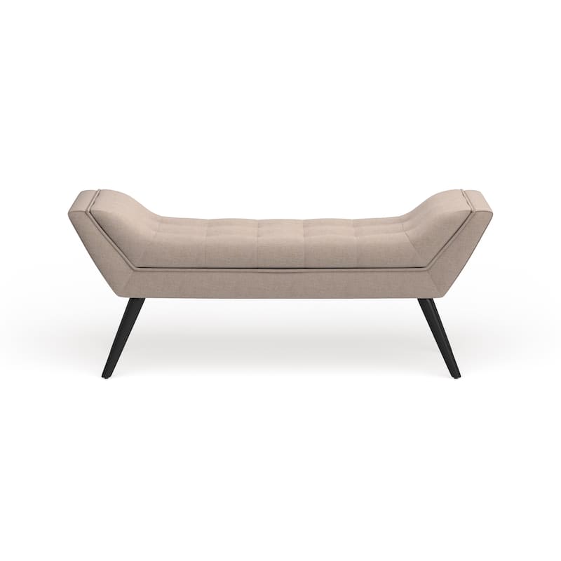 Carson Carrington Nesbyen Mid-century Modern Beige Linen 50-inch Bench