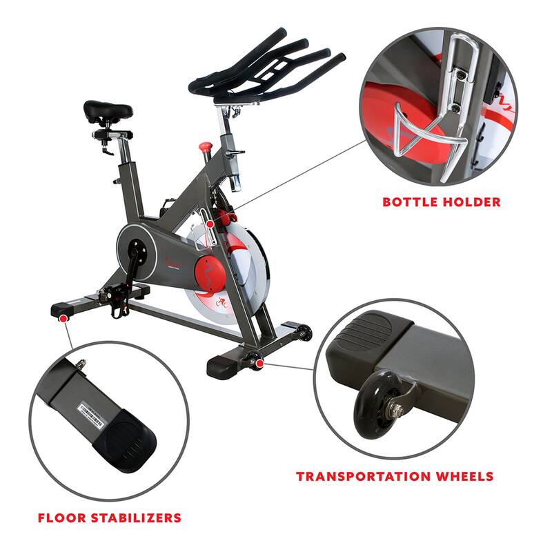 Sunny Health & Fitness Premium Magnetic Training Exercise Bike with Device Holder and Performance Monitor - SF-B1913