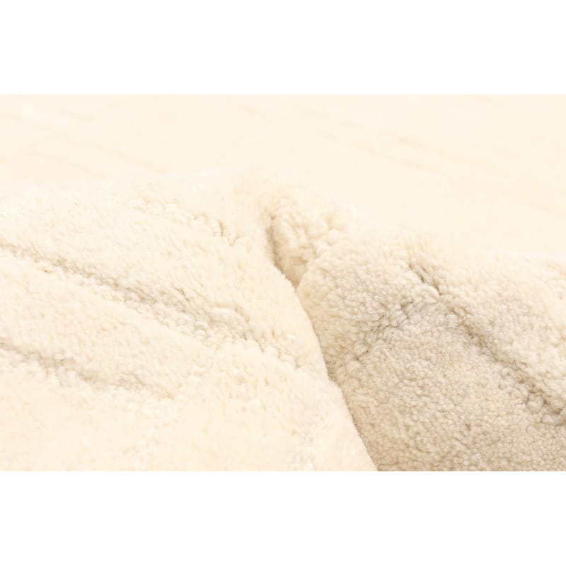 ECARPETGALLERY Hand Tufted Timeless Cream Wool Rug - 5'0 x 8'0