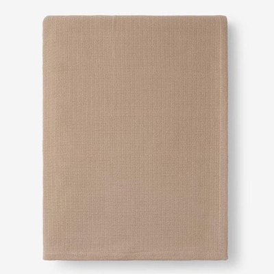 Twin Size Cotton Weave Cotton Blanket Sand