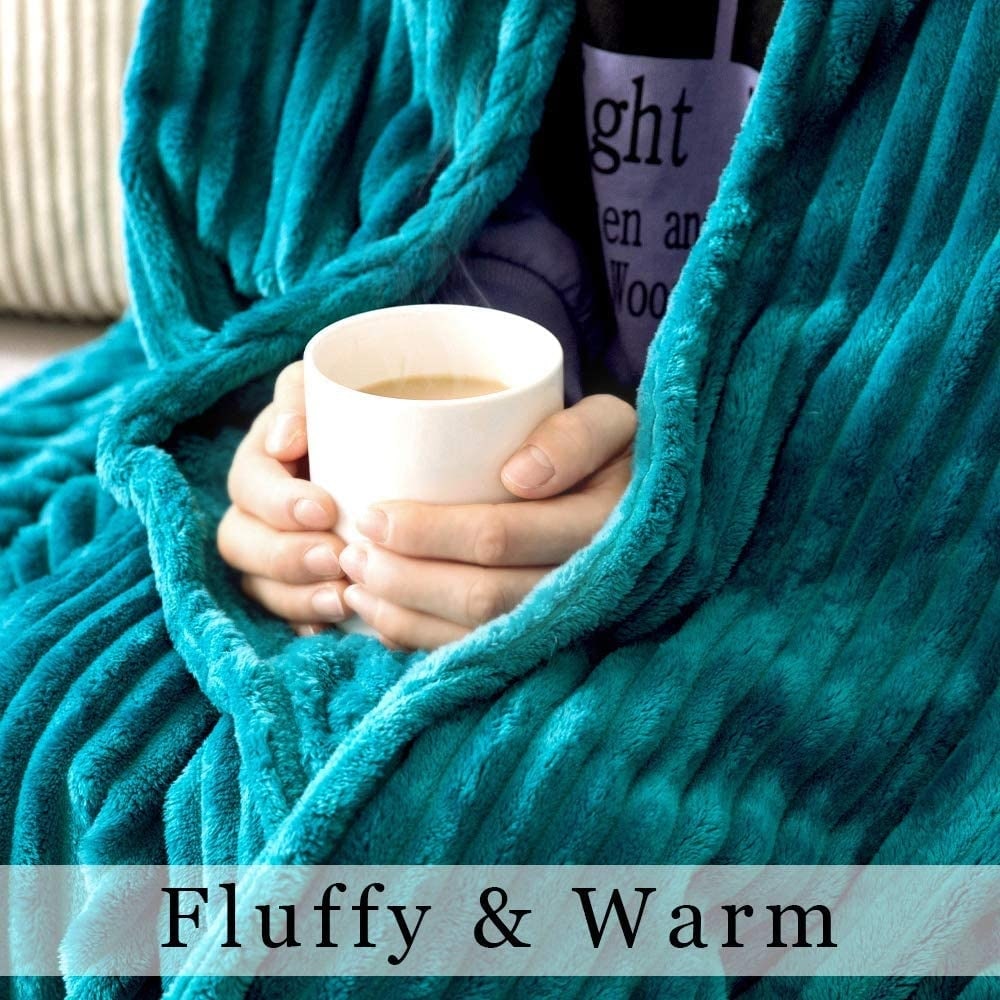 Blue teal throw blanket new arrivals