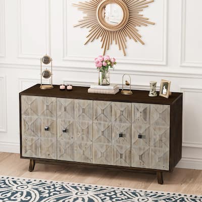 4 Doors ,Freestanding Sideboard Storage Cabinet
