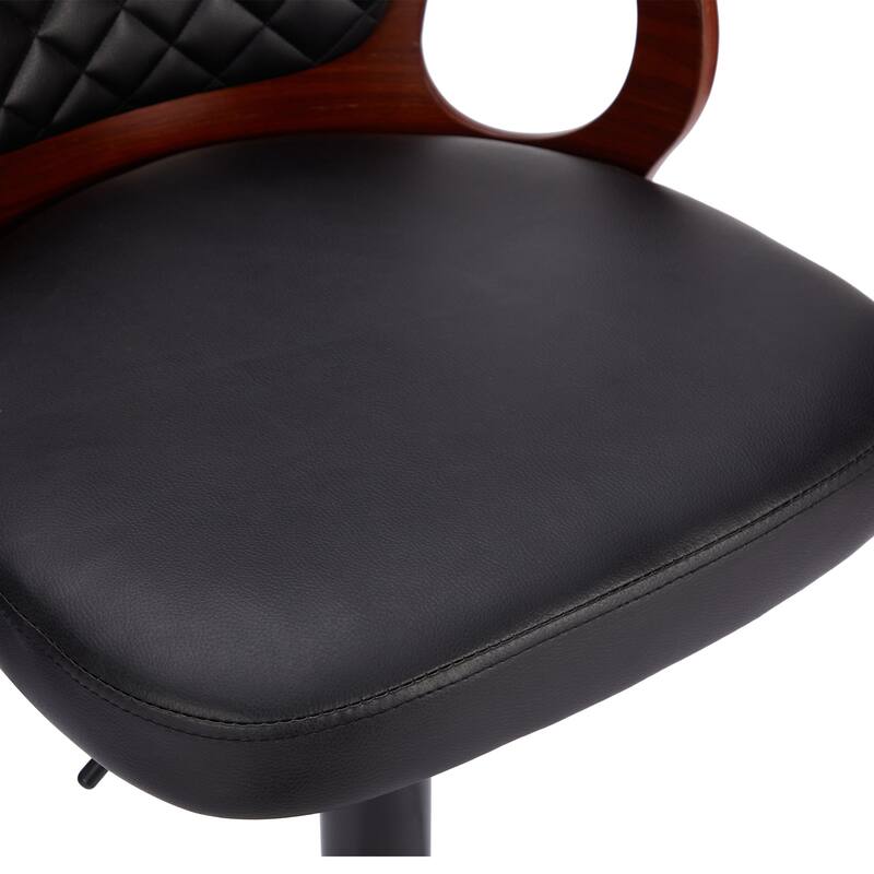 Swivel Bar Stools Set Kitchen Island Counter Height Bar Chairs Faux Leather Upholstered Armless Counter Stools