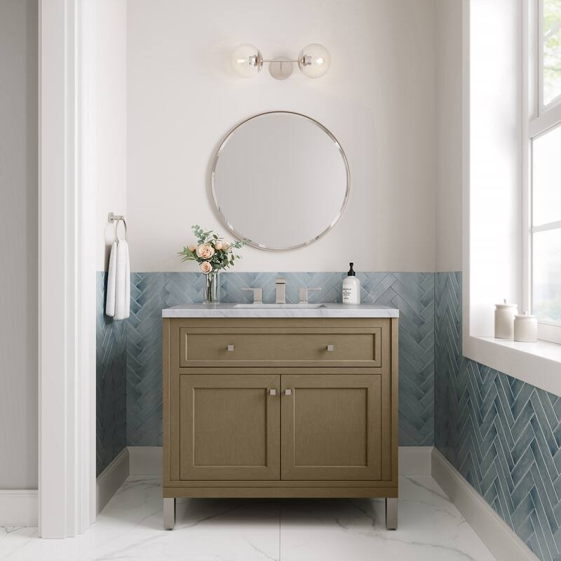 Chicago 36" Single Vanity, Walnut Whisper
