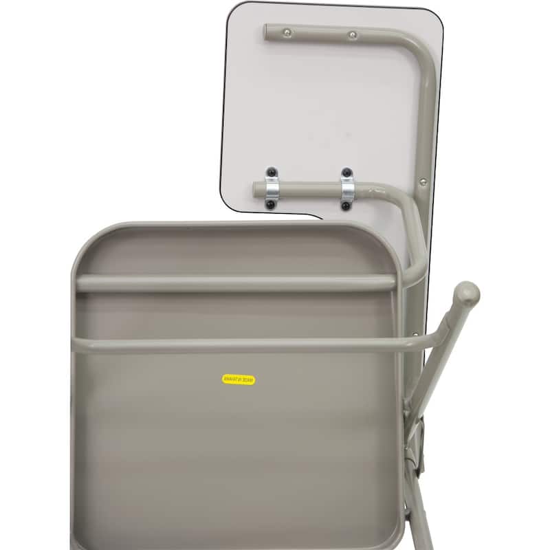 2 Pack Premium Steel Folding Chair with Left Handed Tablet Arm - 19.75"D x 18.5"W x 30"H
