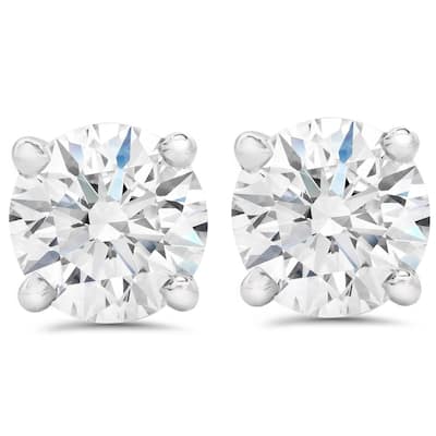 Certified 6.06Ct Excellent Cut Diamond Studs Gold Screw Back Lab Grown