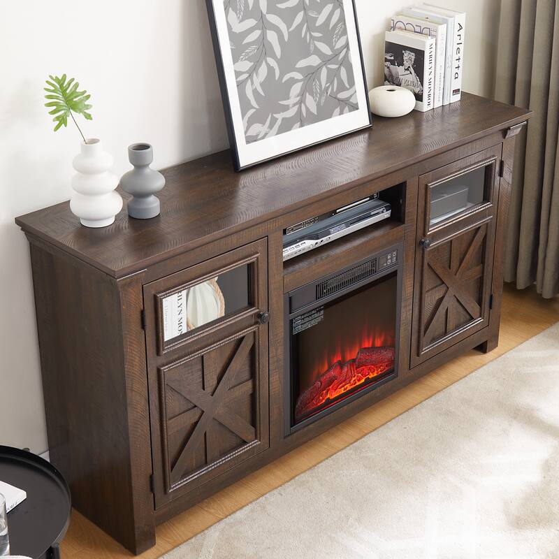 Entertainment Console with 18" fireplace insert