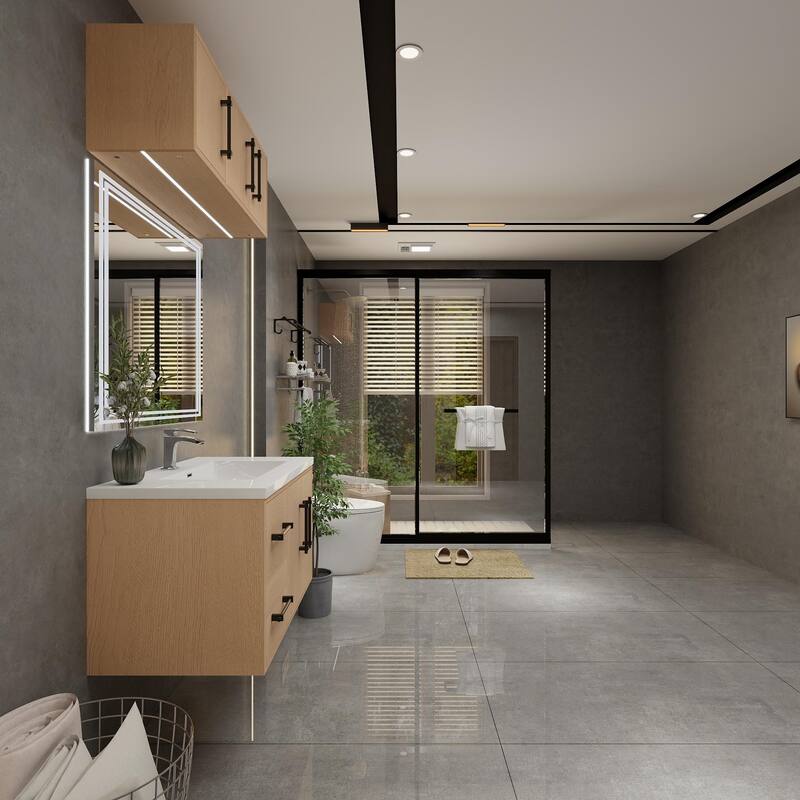 Victoria 36'' L Wall-Mounted Vanity Set with Motion Sensor LED light Top Cabinet