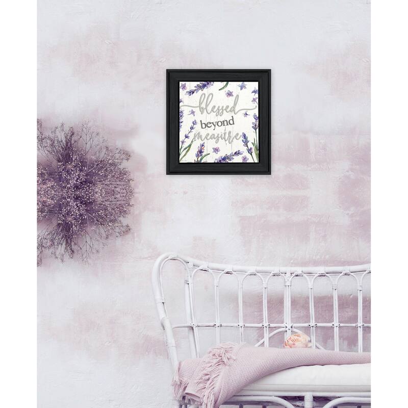 TrendyDecor4U Contemporary "Blessed Beyond Measure" Framed Print Wall Art