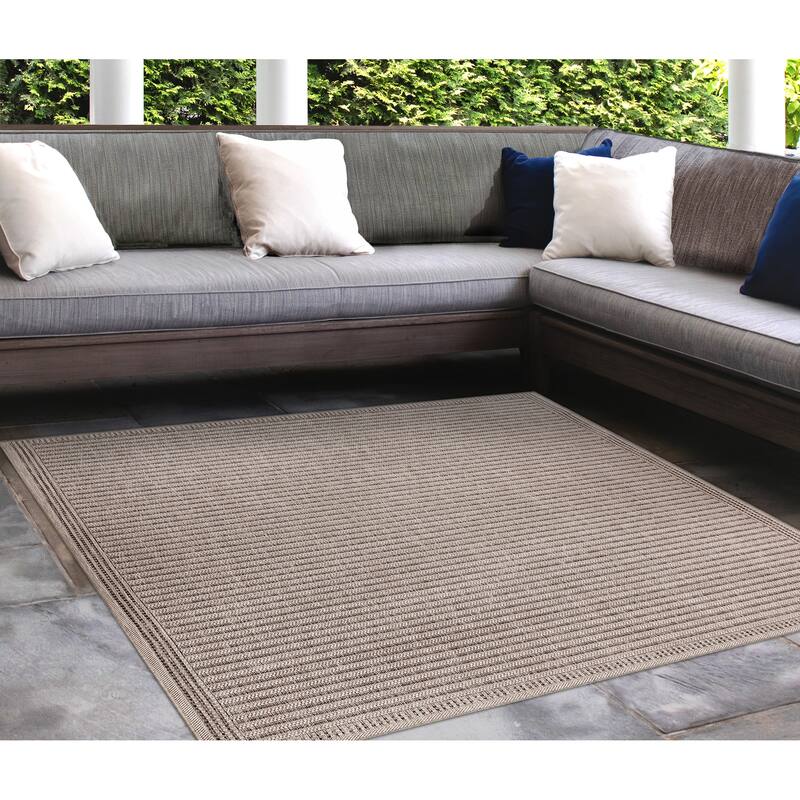 Liora Manne Malibu Simple Border Indoor/Outdoor Rug
