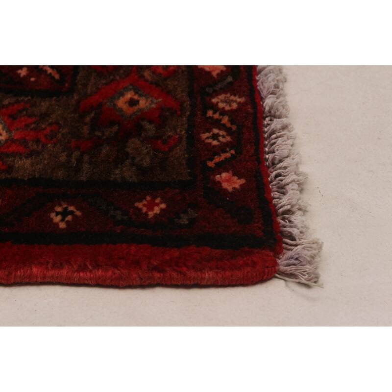 ECARPETGALLERY Hand-knotted Andelz Red Wool Rug - 3'6 x 9'9