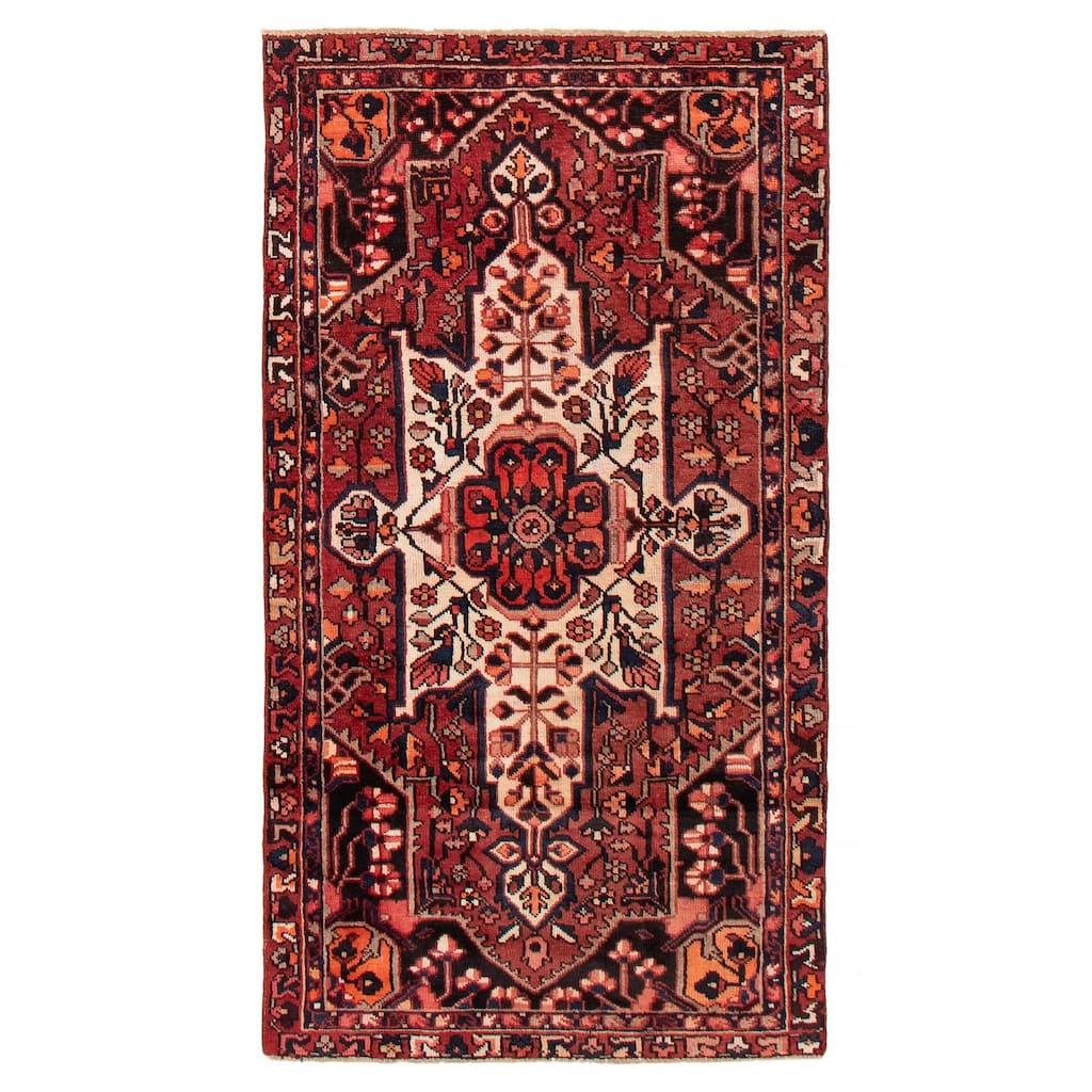 ECARPETGALLERY Hand-knotted Anadol Red Wool Rug - 3'9 x 6'9