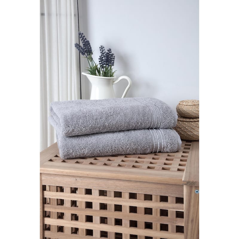 Ozan Premium Home 100% Genuine Turkish Cotton Cascade Bath Towel(Set of 2)