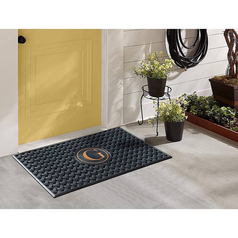 A1HC 100% Pure Rubber Monogrammed Front Door Mat 24" x39" Indoor Outdoor Doormat