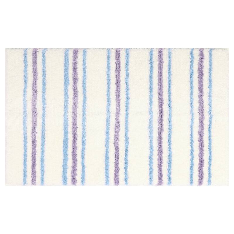 Striped Bathroom Rug Mat, Non-Slip Soft Bath Carpet, Absorbent Machine Washable Bathmat for Home Decor