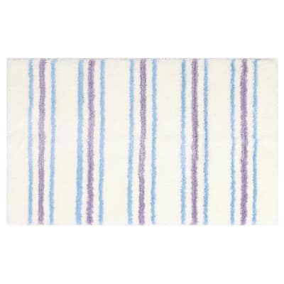 Striped Bathroom Rug Mat, Non-Slip Soft Bath Carpet, Absorbent Machine Washable Bathmat for Home Decor