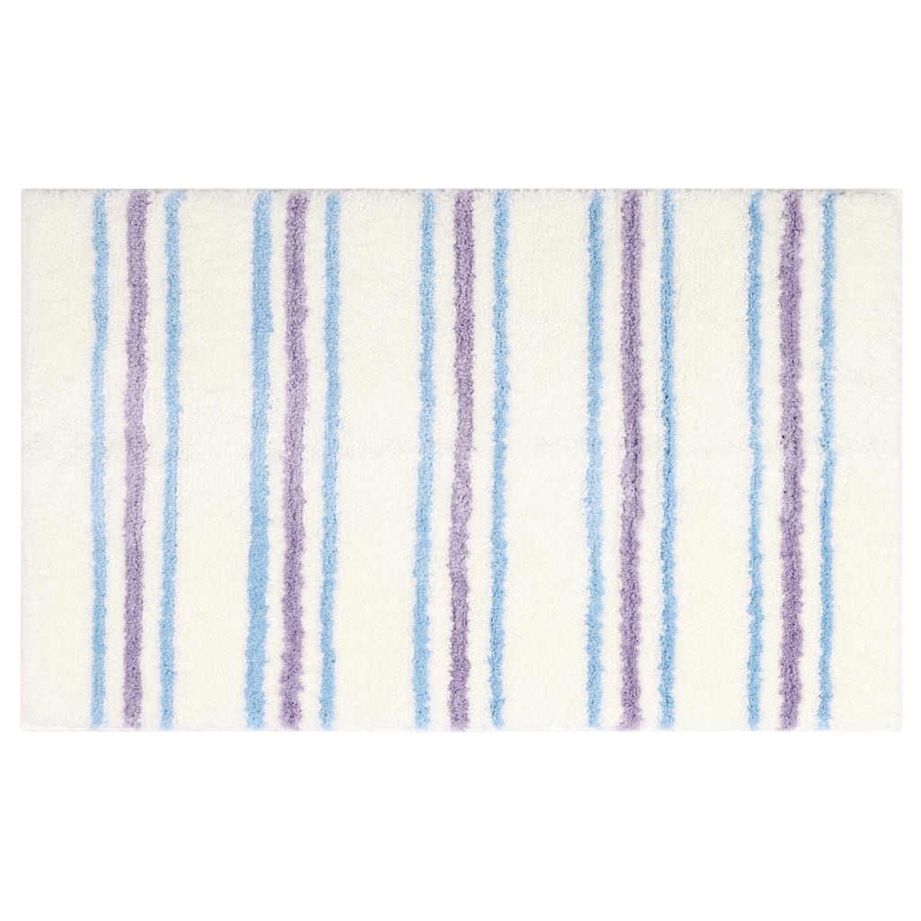Striped Bathroom Rug Mat, Non-Slip Soft Bath Carpet, Absorbent Machine Washable Bathmat for Home Decor