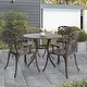 preview thumbnail 11 of 11, NUU GARDEN 5-piece Antique Bronze Cast Aluminum Patio Dining Set