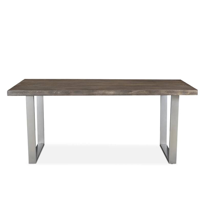 Grey Solid Mango Wood Dining Table - 71"