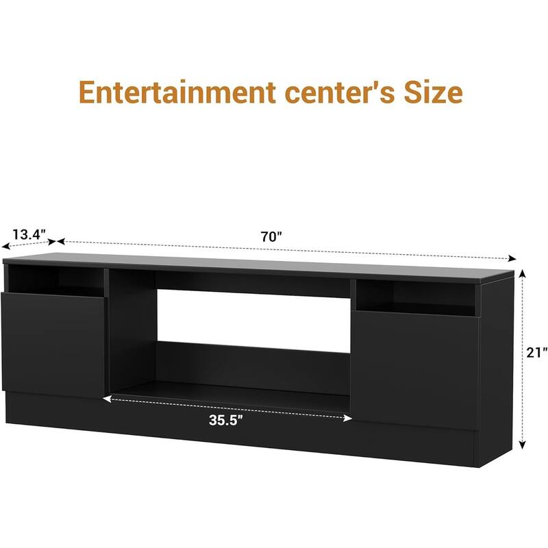 TV Stand Center Cabinet With Storage Place for TV Up to 75"