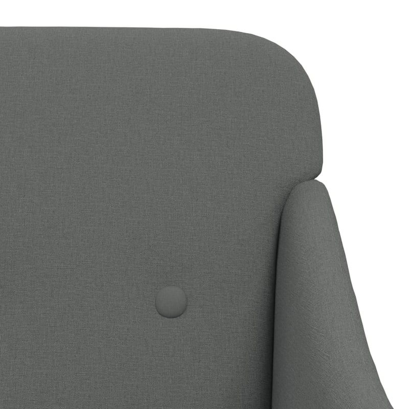 vidaXL Armchair Dark Gray 24.8"x29.9"x31.5" Fabric - 24.8" x 29.9" x 31.5"