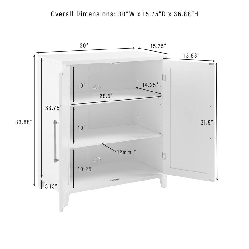 Crosley Roarke Stackable Kitchen Pantry Storage Cabinet