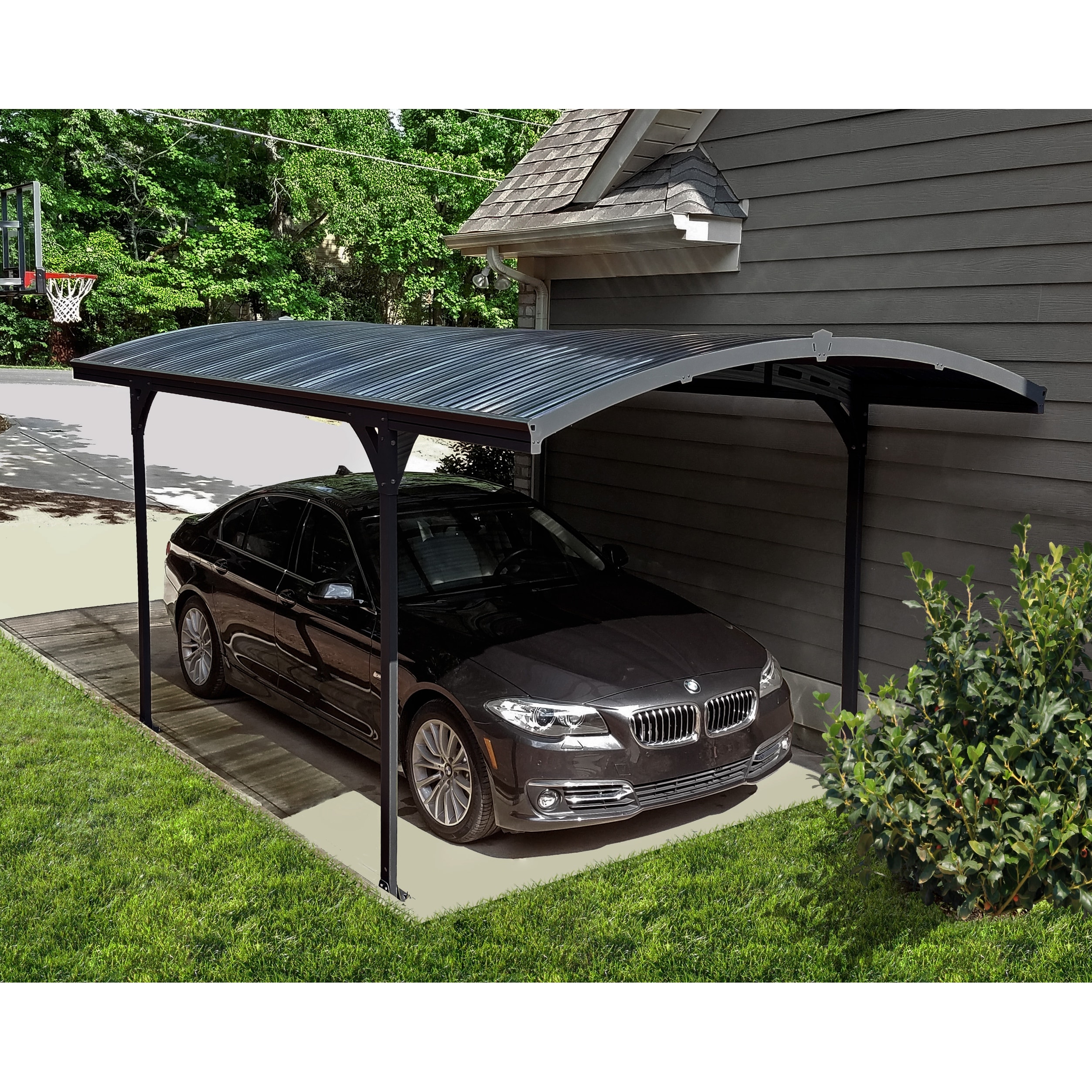 Atlas 10 ft. x 16 ft. Gray/Solar Gray Single Carport - 10 ft. x 16 ft.