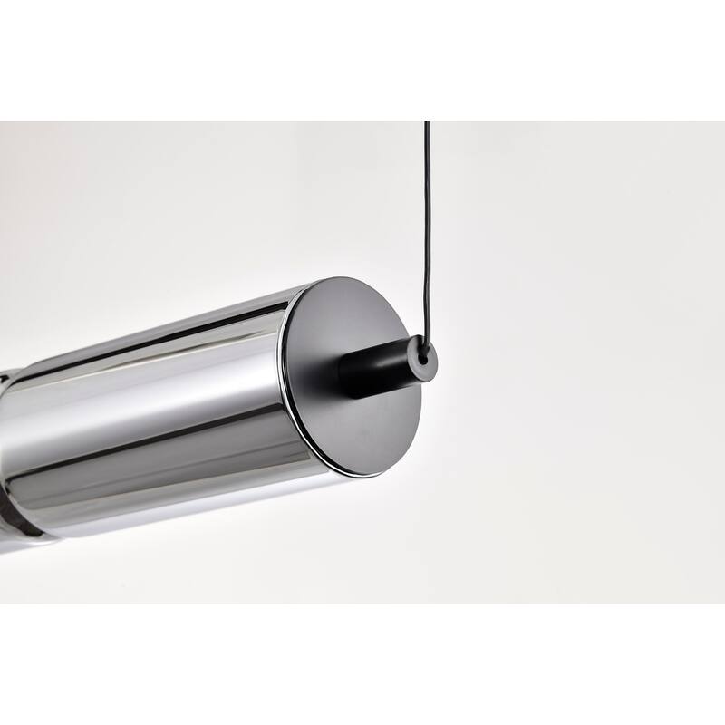 Evander LED 48 Inch Island Pendant Matte Black Finish Smoked Glass - Matte Black