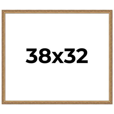 38x32 Frame Red Solid Wood Picture Frame Width 1.75 Inches | Interior Frame Depth 1 13/16 Inches