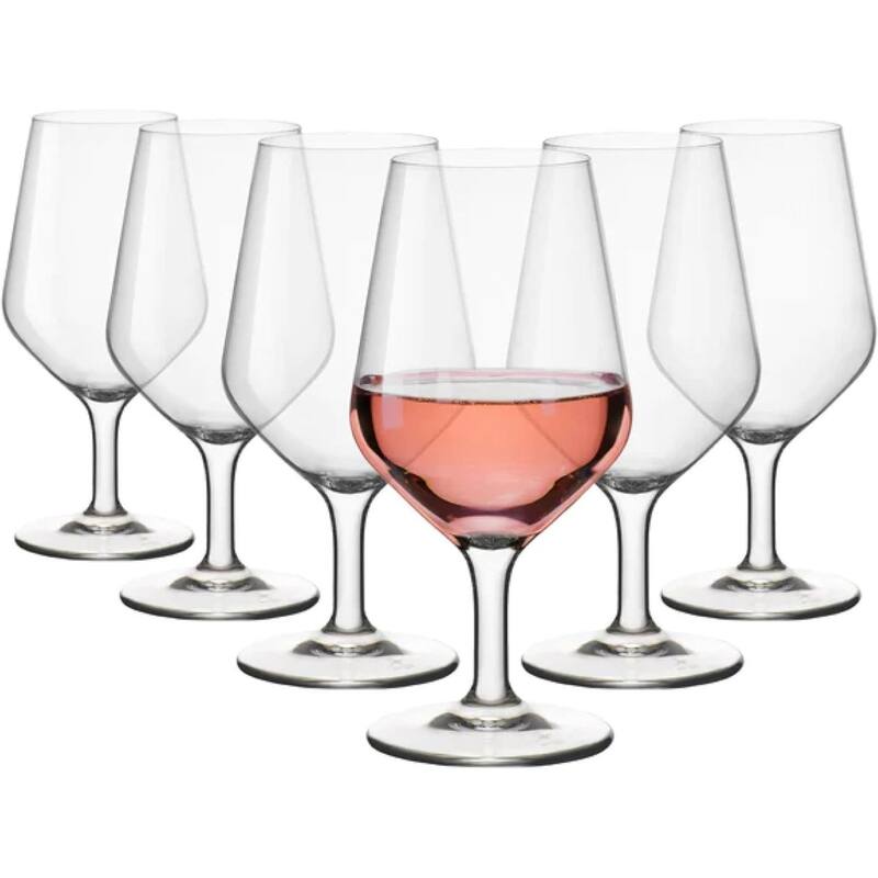 Bormioli Rocco Set of 6 Electra Multipurpose Glasses - 15 oz. - 15 oz. - Clear