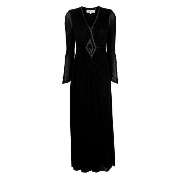Diane von Furstenberg DVF Women's Aylin Decorative-Stitching Maxi Dress, Black - Bed Bath & Beyond - 41776882 Diane von Furstenberg DVF Women's Aylin Decorative-Stitching Maxi Dress, Black - Bed Bath & Beyond - 41776882