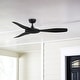 preview thumbnail 1 of 15, Fanimation GlideAire 52 inch Indoor/Outdoor Smart Ceiling Fan with Remote - Black