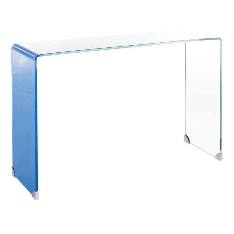 SAFAVIEH Modena Ombre Glass Console Table - Clear / Blue - 43.3" x 13.8" x 29.5" - 43Wx14Dx30H