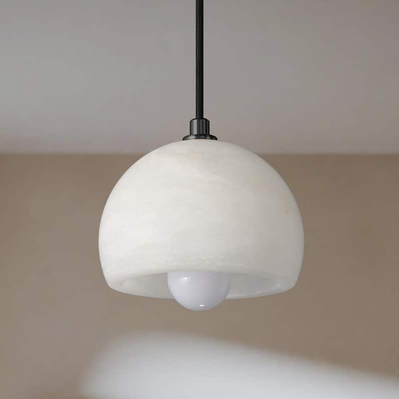 Alabaster Pendant Light for 7.9" Spanish Marble Shade Hanging Light Fixture