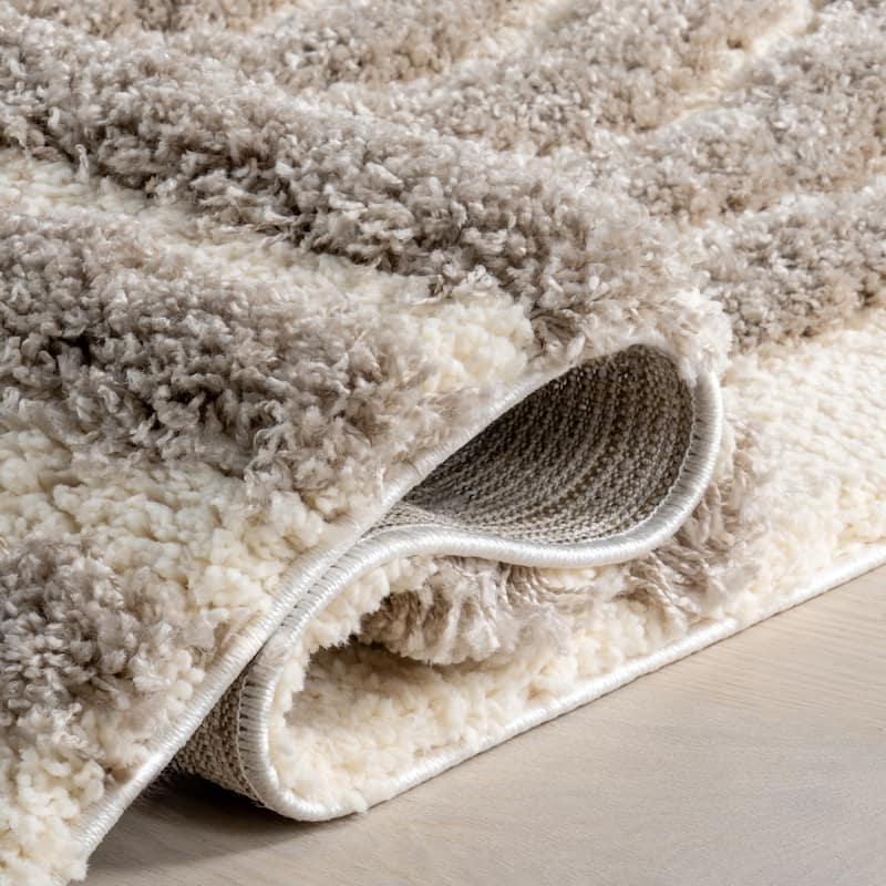 Nuloom Rose Modern Geometric Shag Area Rug