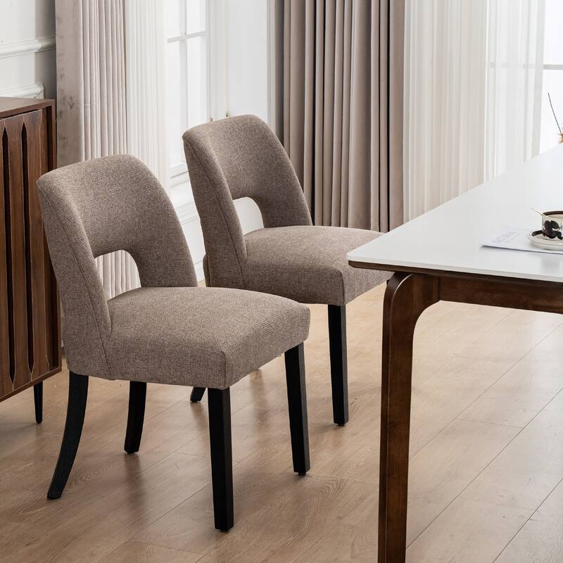 Set of 2/4/6 Modern Fabric Upholstered Dining Room Chair Kitchen Chairs with Wood legs